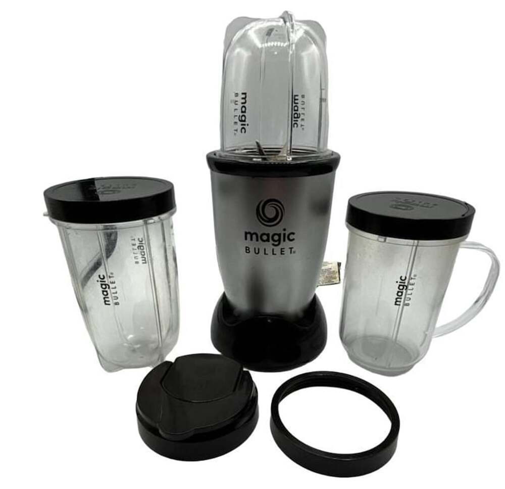 Magic Bullet MBR-1101 Personal Blender Set Silver Black